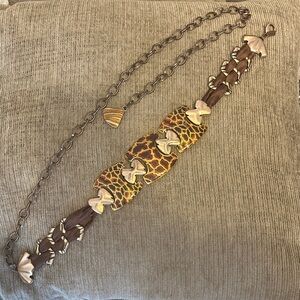 Chico’s Elegant Gold and Brown Women's Belt